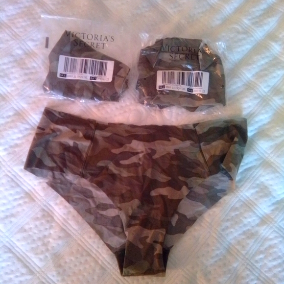 COPY - Pink Victoria's Secret Camo Panties - Picture 1 of 3